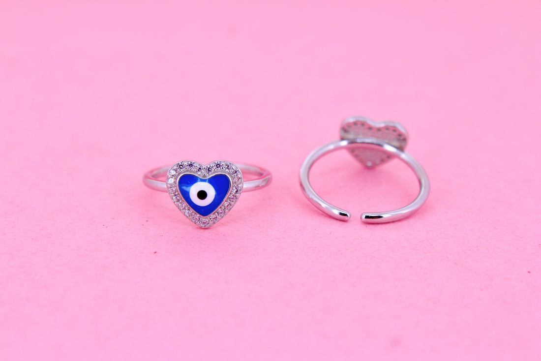 Blue Charm toe rings