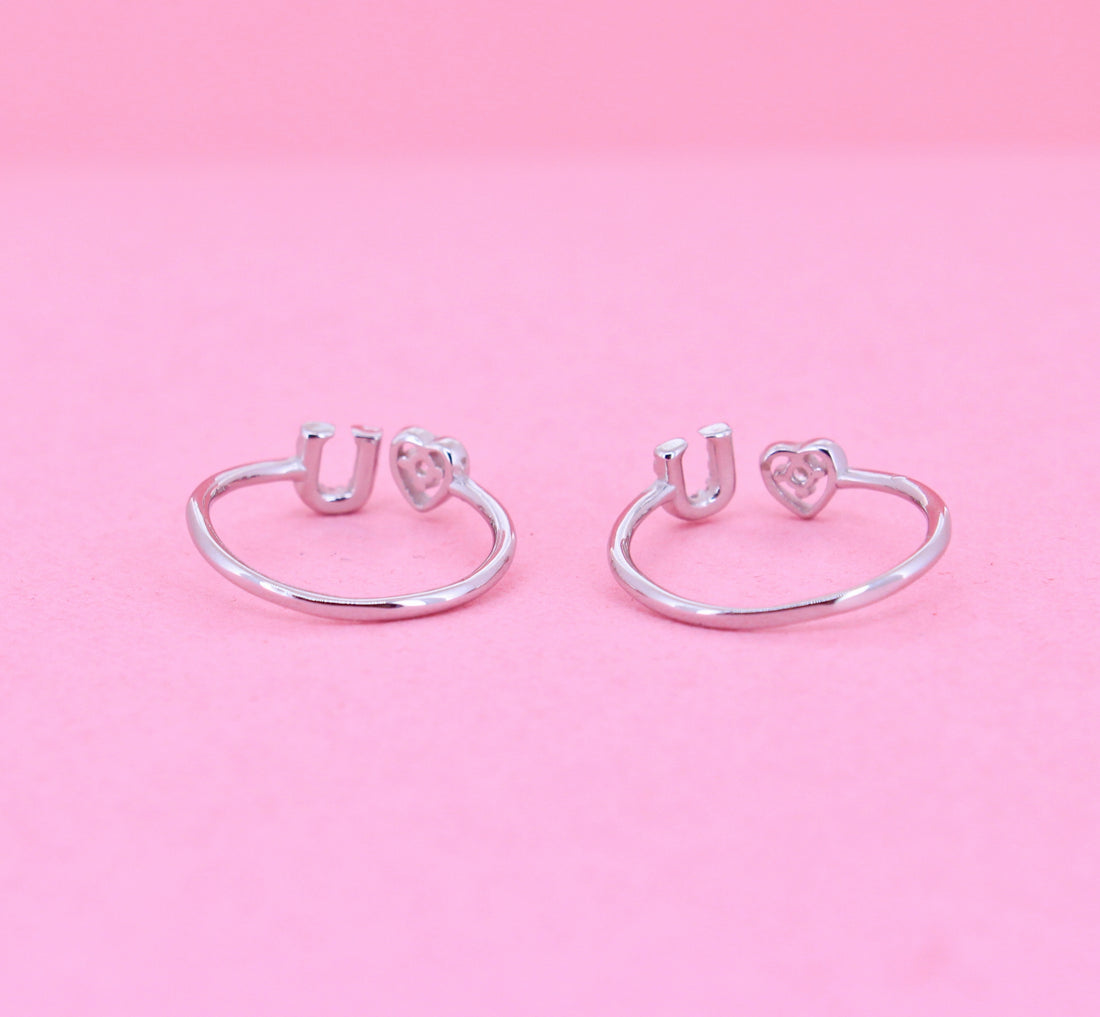 Sweetheart toe rings